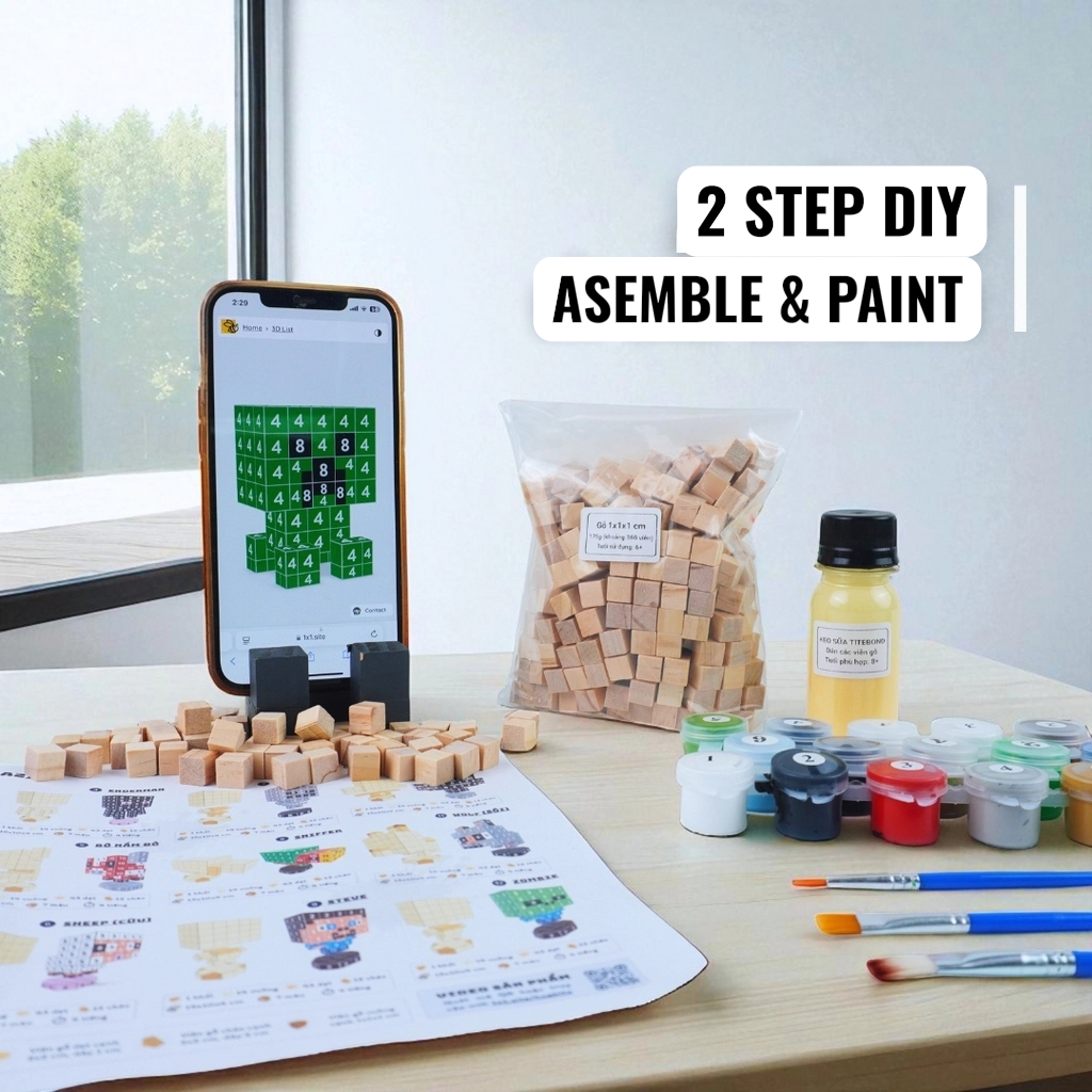 Minecraft Character Mini Kit (DIY KIT) – Create 4 Models