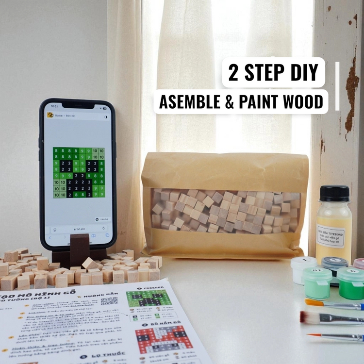 Wooden Decor (DIY KIT) – Build 6 Flat Mini Models (Set 1)