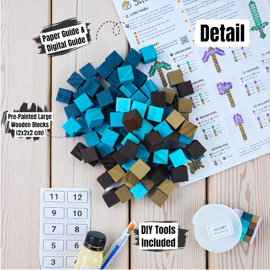 Minecraft Mini Equipment (Assembly Kit) – Build 2 Diamond & Netherite Tools