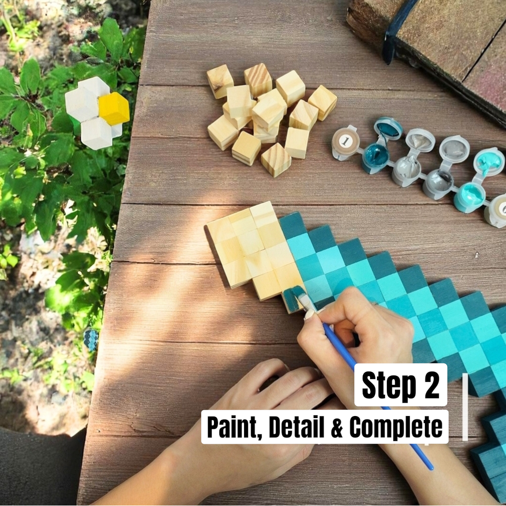 Minecraft Diamond & Nether Equipment (DIY Kit) – Paint & Build 2 Tools