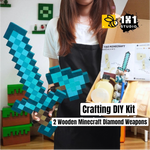 Minecraft Diamond & Nether Equipment (DIY Kit) – Paint & Build 2 Tools