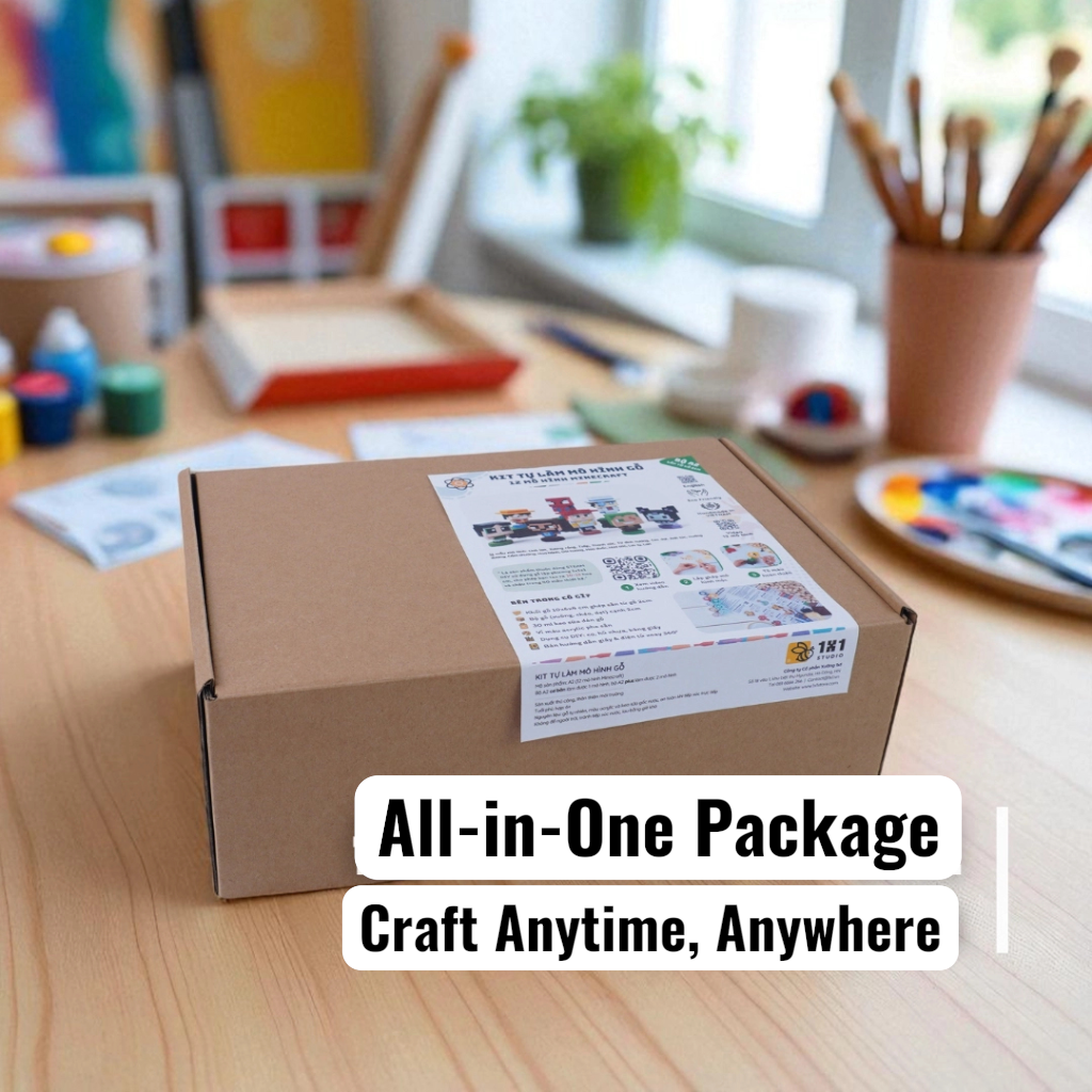 Minecraft Wooden Pet Models  (DIY Painting Kit & Completed Model)