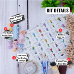 Mini Wooden Flower (DIY Kit ) – Create 10 Models (40 Designs)