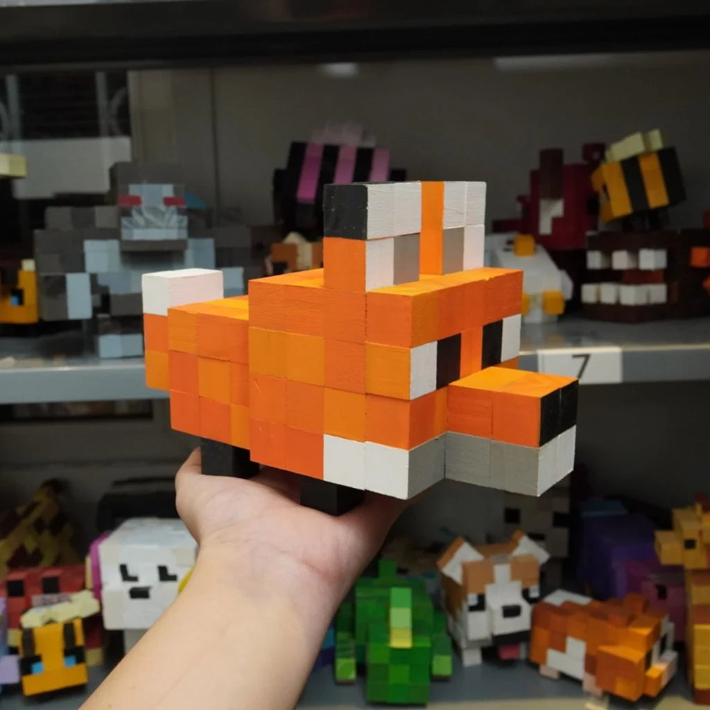 Minecraft Wooden Pet Models  (DIY Painting Kit & Completed Model)