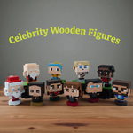 Celebrity Wooden Figures (DIY Painting Kit & Completed Model)