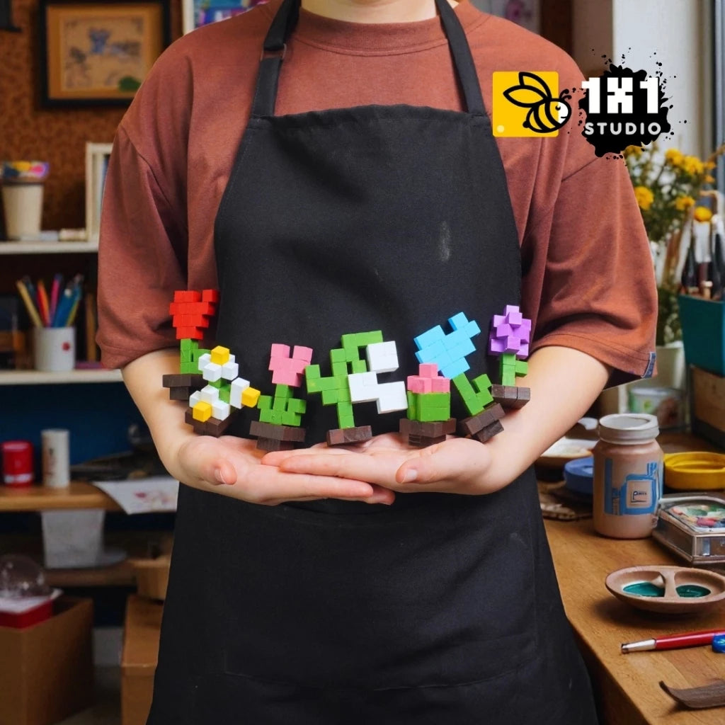 Mini Wooden Flower (DIY Kit ) – Create 10 Models (40 Designs)