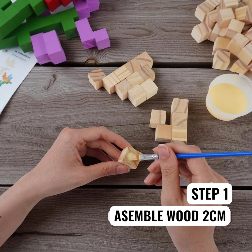 Wooden Flower 2x2x2 (DIY Kit) – Create  6 Models (40 Designs)