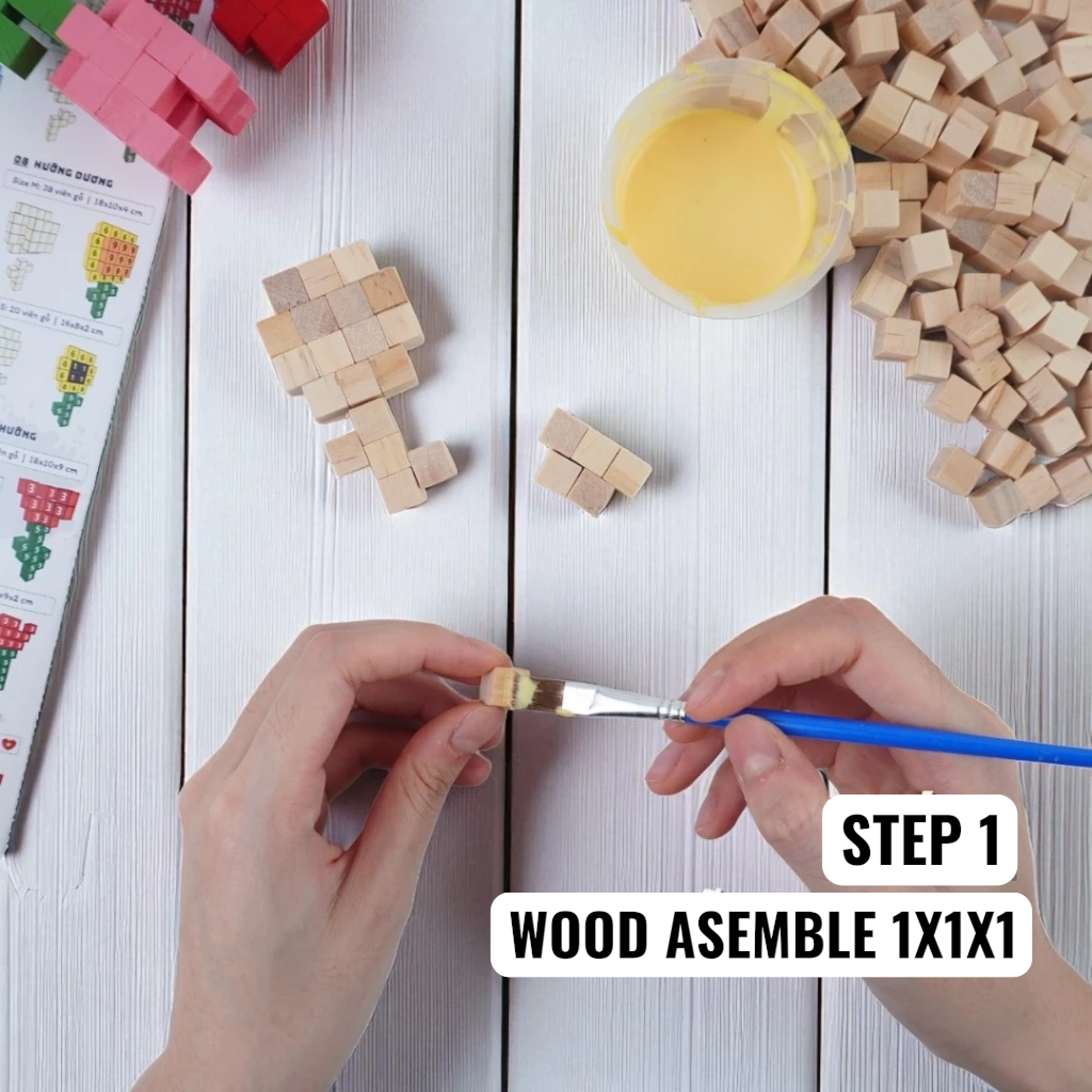 Mini Wooden Flower (DIY Kit ) – Create 10 Models (40 Designs)