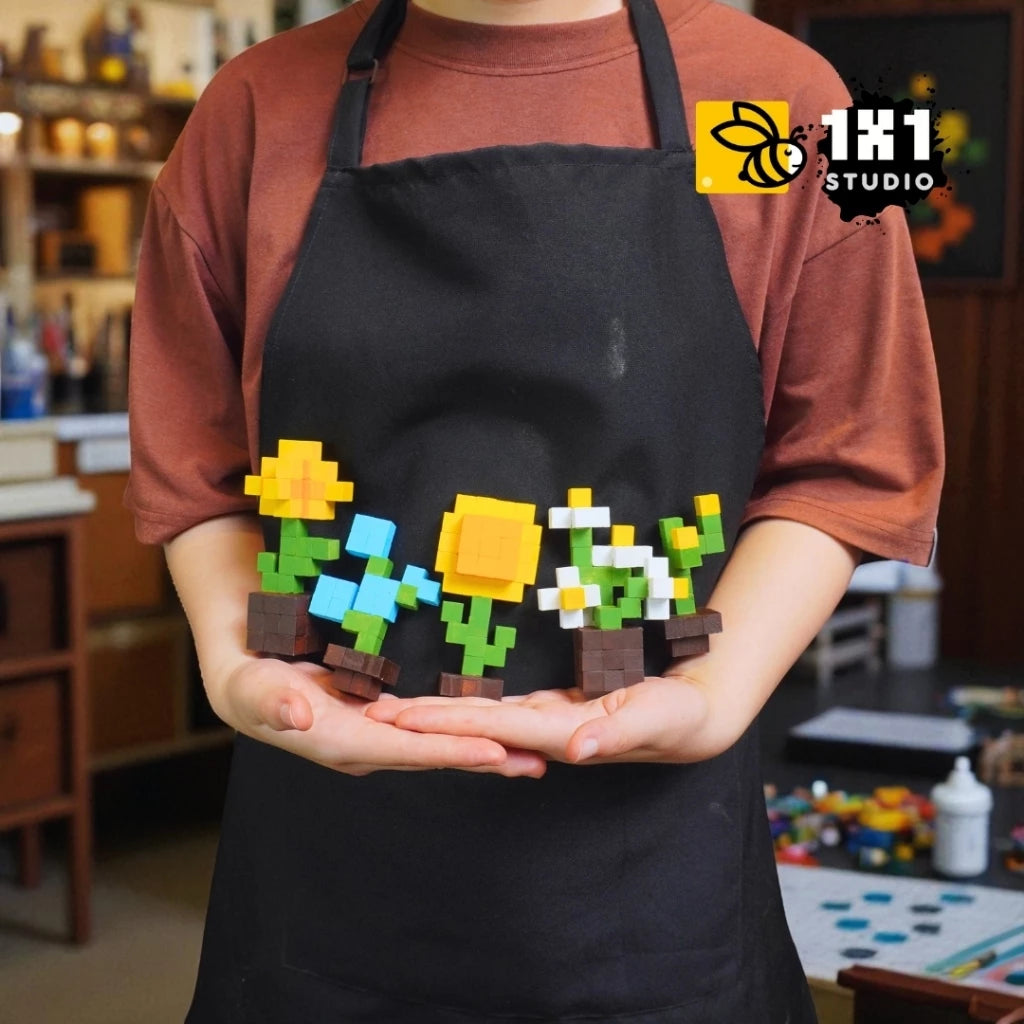 Mini Wooden Flower (DIY Kit ) – Create 10 Models (40 Designs)