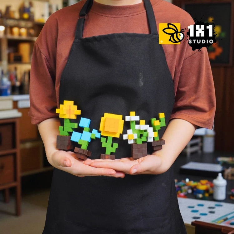 Mini Wooden Flower (DIY Kit ) – Create 10 Models (40 Designs)