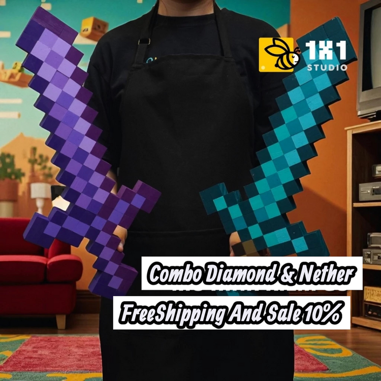 Minecraft Mini Equipment (Assembly Kit) – Build 2 Diamond & Netherite Tools